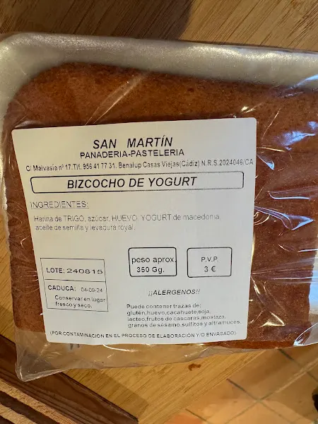 Panadería Pastelería San Martín - Benalup-Casas Viejas