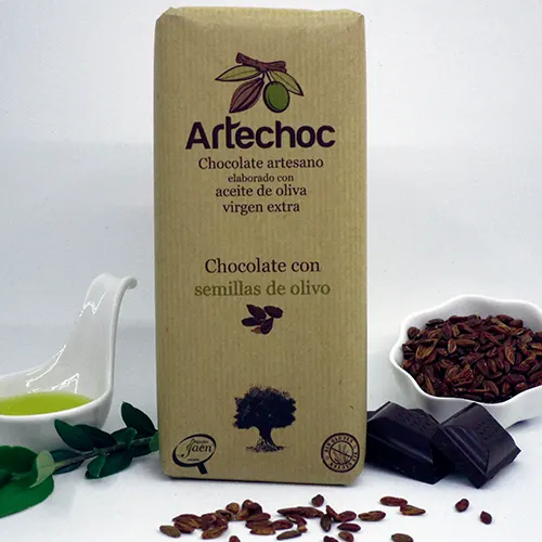 Artechoc chocolate artesano elaborado con aceite de oliva virgen extra - Baeza